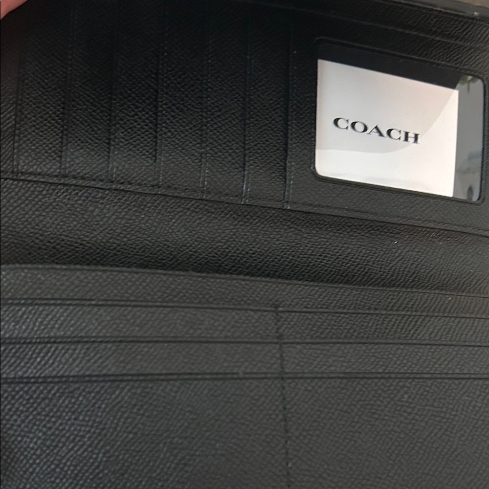 Coach Dark Brown and Black Signature Wallet NWOT - Picture 10 of 10